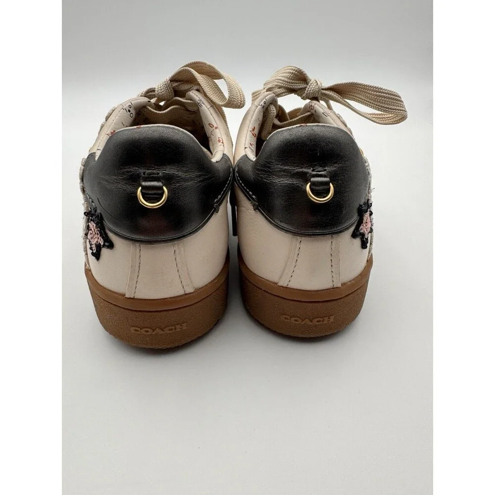 Coach Low Top Sneaker with Cloud Patches & Rexy Tea Rose Size 9.5B Women’s - Picture 8 of 14